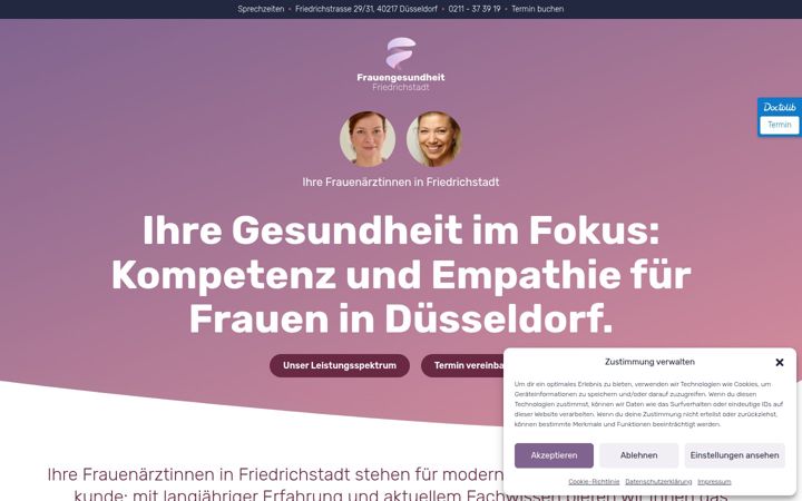 Ekrano kopija frauengesundheit-friedrichstadt.de