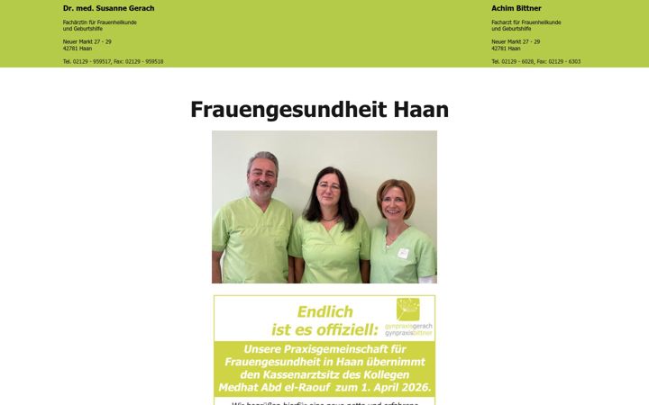Screenshot von frauengesundheit-haan.de