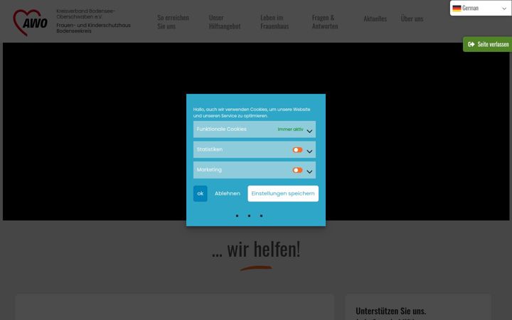 Screenshot van frauenhaus-bodenseekreis.de