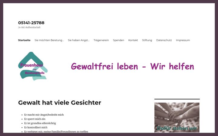 Ekrano kopija frauenhaus-celle.de