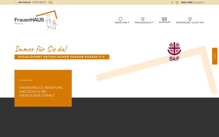 Screenshot van frauenhaus-passau.de