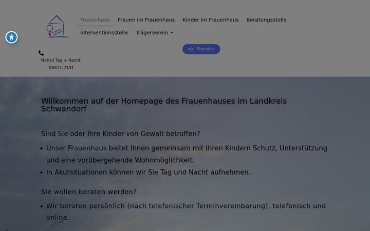 Screenshot van frauenhaus-schwandorf.de