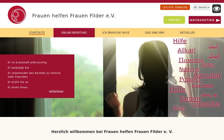 Екранна снимка на frauenhelfenfrauenfilder.de