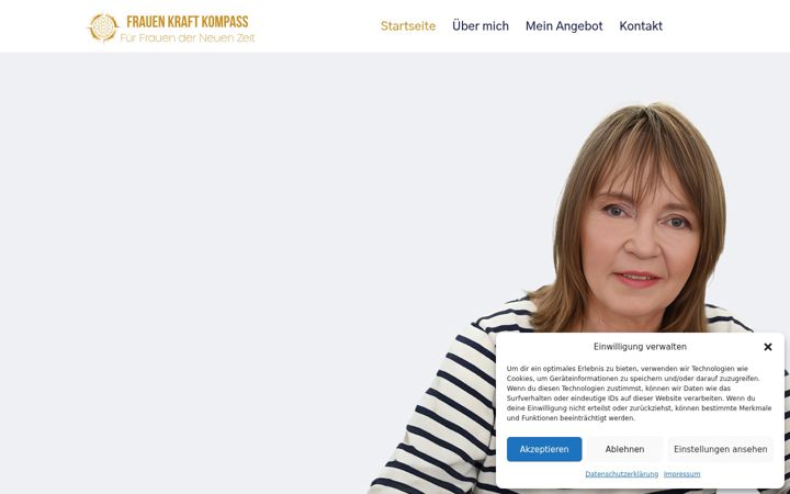 Екранна снимка на frauenkraftkompass.de
