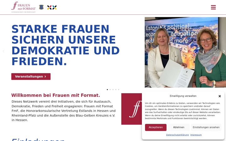 Екранна снимка на frauenmitformat.de