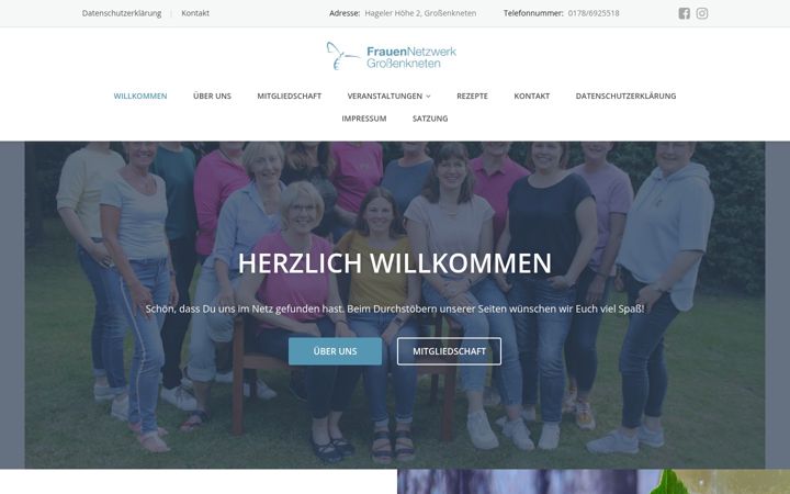 Екранна снимка на frauennetzwerk-grossenkneten.de