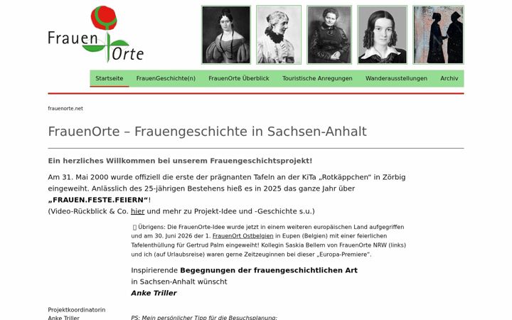 Screenshot of frauenorte.net