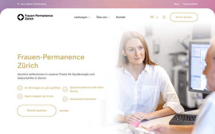 Screenshot di frauenpermanence.ch