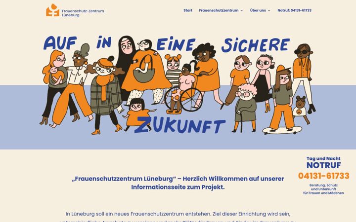 Captura de pantalla de frauenschutzzentrum-lueneburg.de