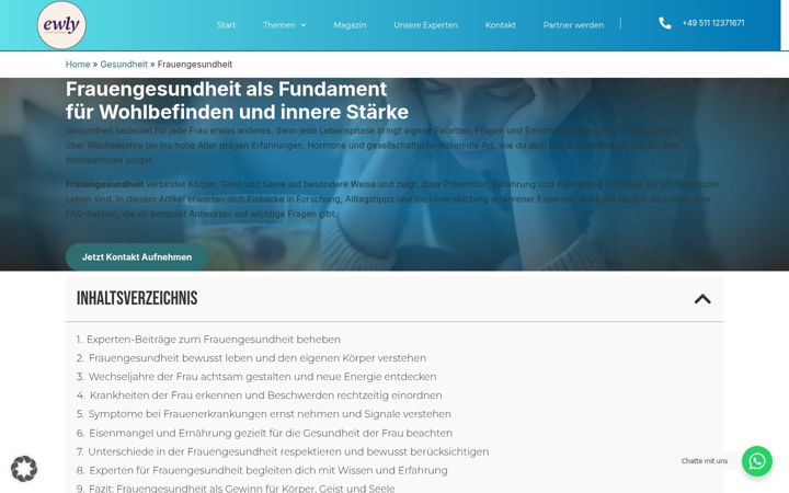 Captura de pantalla de frauenundgesundheit-nrw.de