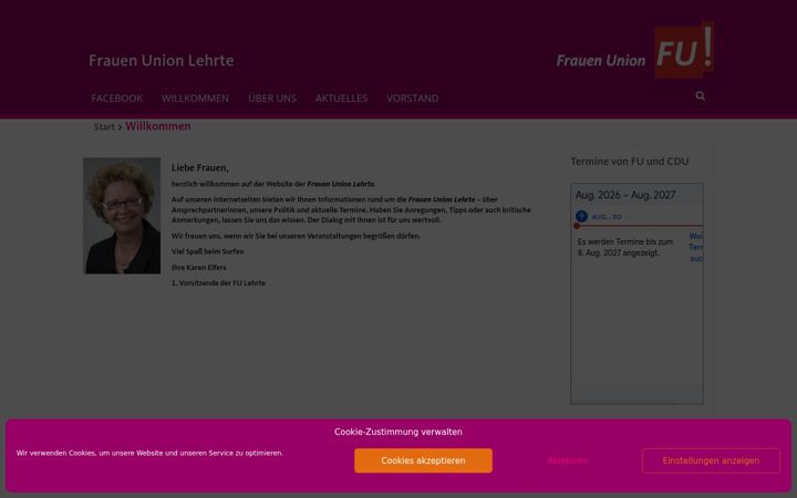 Captura de pantalla de frauenunion-lehrte.de