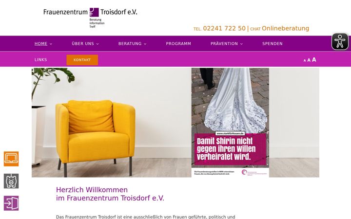 Screenshot van frauenzentrum-troisdorf.de