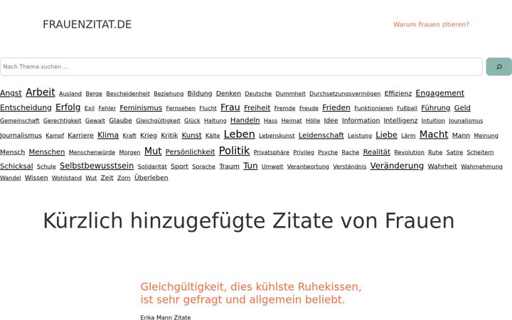 Screenshot van frauenzitat.de