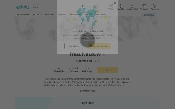 Screenshot van fraufausw.de