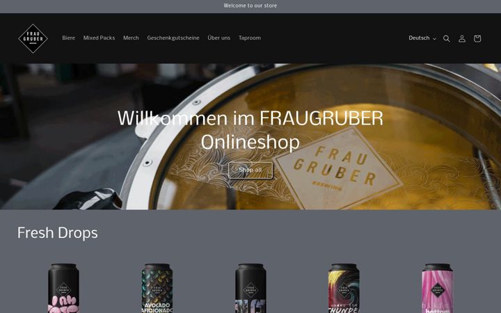 Screenshot of fraugruber-brewing.com