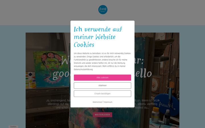Screenshot van frauhdesign.de