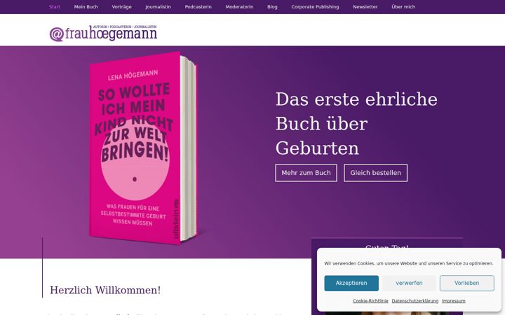 Screenshot van frauhoegemann.de