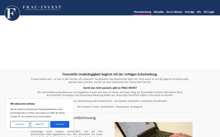 Screenshot van frauinvest.de