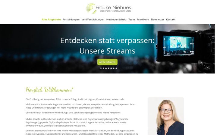 Screenshot of frauke-niehues.net