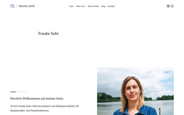 Screenshot of fraukesuhr.de