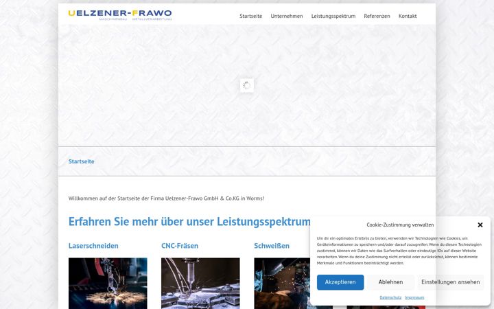 Screenshot stránky frawo-metall.de
