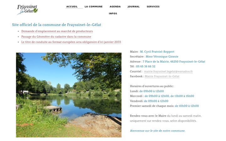 Screenshot of frayssinet-le-gelat.fr