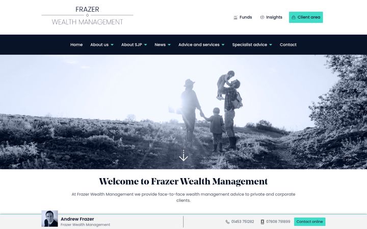 Екранна снимка на frazerwealth.co.uk