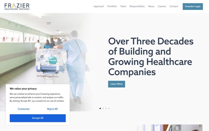 Screenshot of frazierhealthcare.com