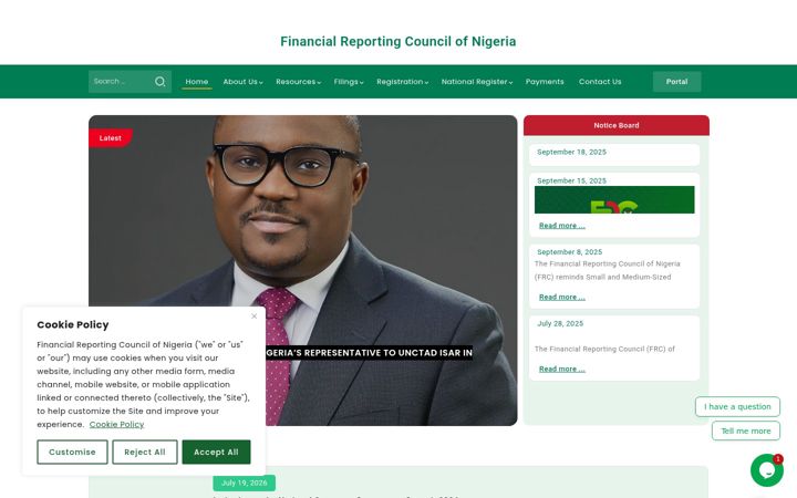 Screenshot of frcnigeria.gov.ng