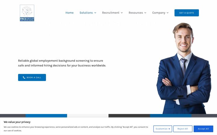 Screenshot of frcsgroup.co.uk