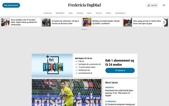 Screenshot of frdb.dk