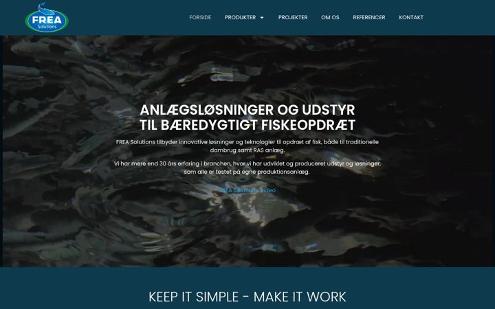 Screenshot of frea-solutions.dk