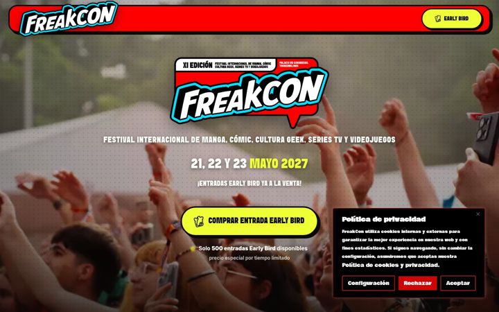 Screenshot of freakcon.es