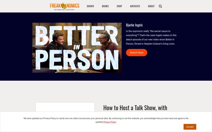 Ekrānuzņēmums no freakonomics.com