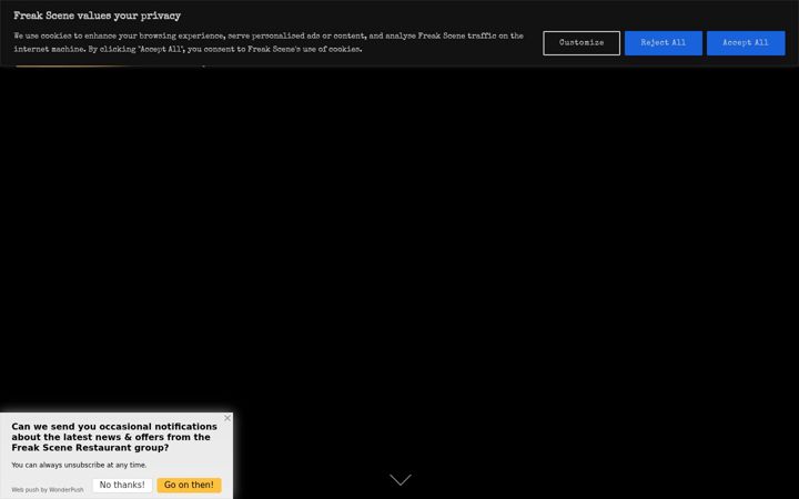 Screenshot of freakscenerestaurants.com