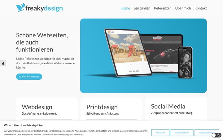 Screenshot of freaky-design.de