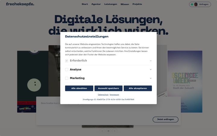 Screenshot of frechekoepfe.de