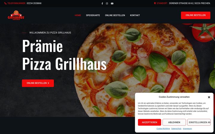 Screenshot of frechen-grillhaus.de