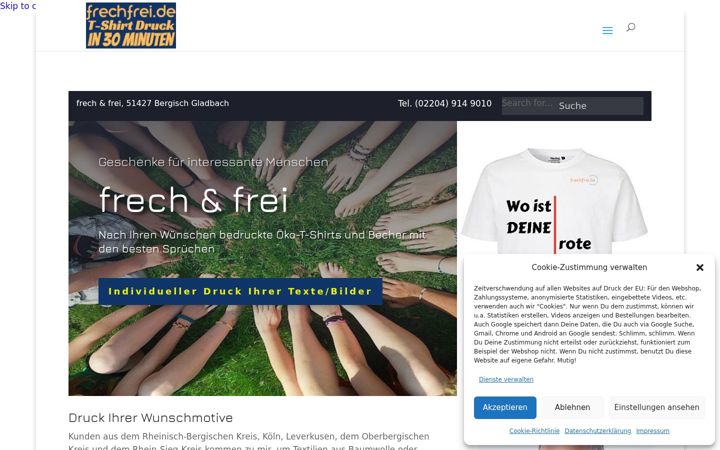 Screenshot of frechfrei.de