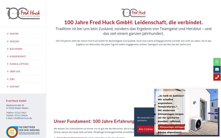 Screenshot of fred-huck.de