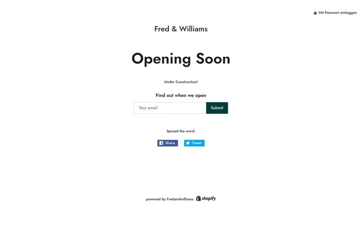 Screenshot of fredandwilliams.com
