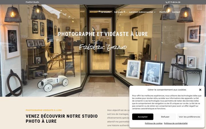 Screenshot of fredart-studio.com