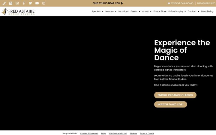 Screenshot of fredastaire.com