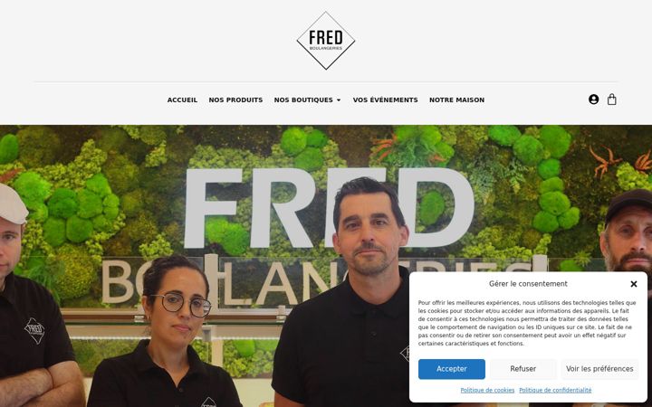 Screenshot of fredboulangeries.com