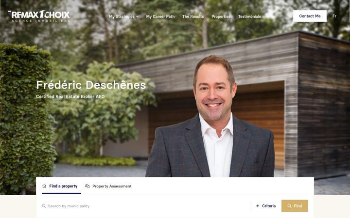 Screenshot of freddeschenes.com