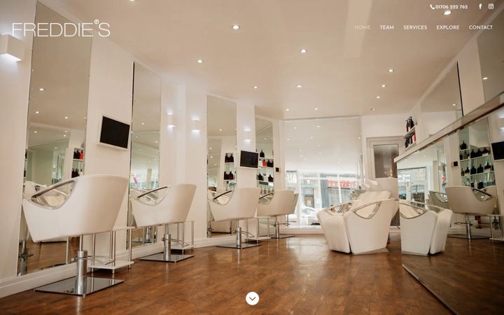 Screenshot of freddiesforhair.com