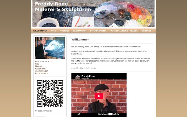 Screenshot of freddy-rode-kunst.de