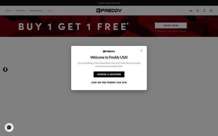 Screenshot van freddystore.com