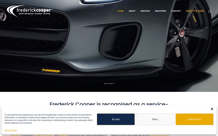 Screenshot of frederickcooper.co.uk