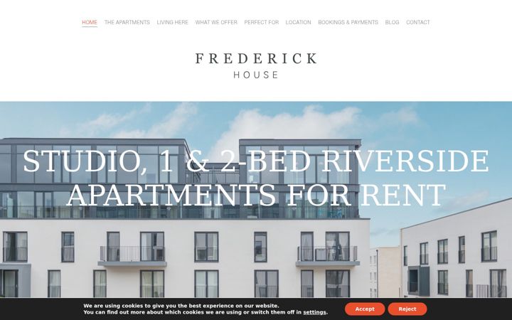 Screenshot of frederickhousebath.co.uk